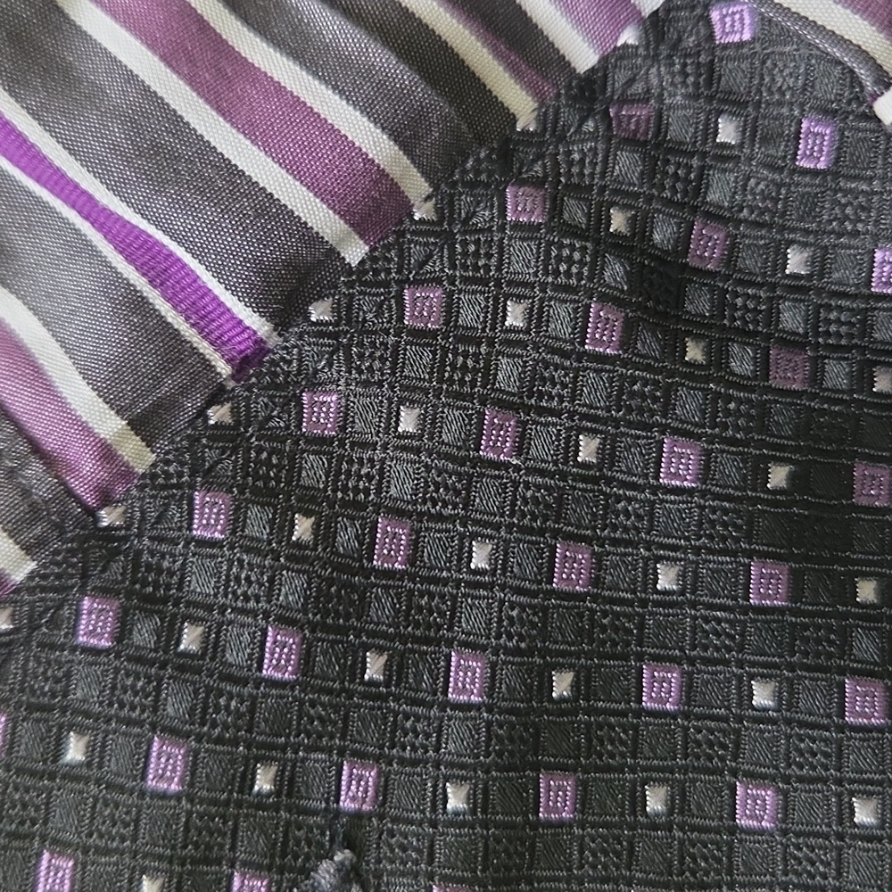 Men's Striped Purple Shirt English Laundry Sz 17 - Picture 3 of 6